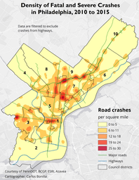 Philadelphia Crash Density