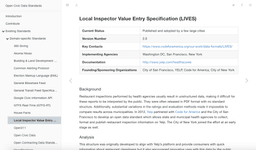 Local Inspector Value Entry Specification (LIVES), Open Civic Data Standards by Azavea