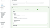 A screenshot depicting the built-in function testing tool in AWS console. 