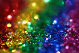 rainbow colored confetti