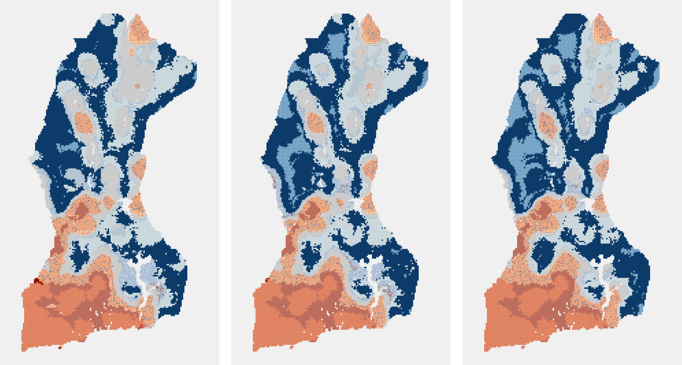 Emerging Hot Spot Analysis with a Range of Time Step Intervals for Comparison