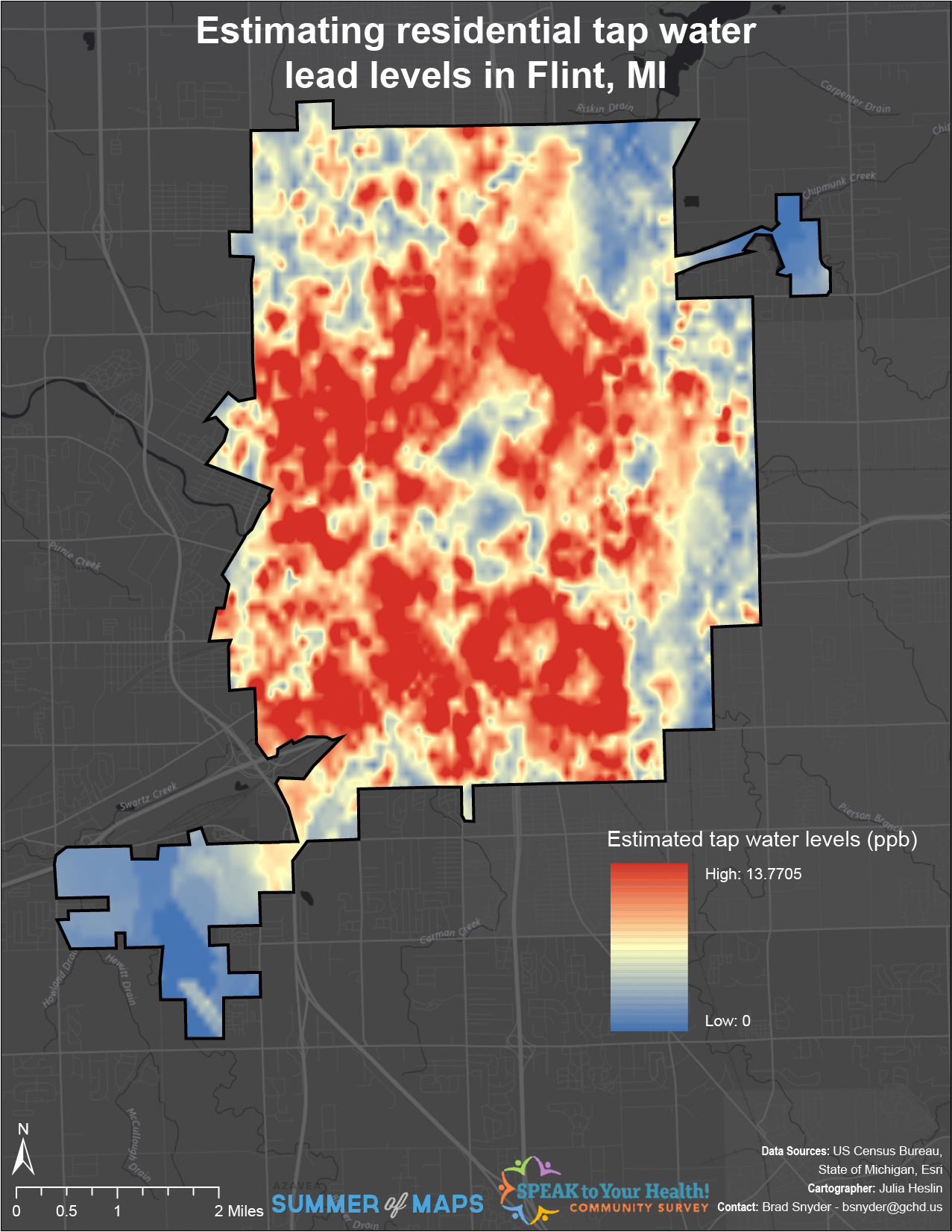 flint residential tap water sample interpolation