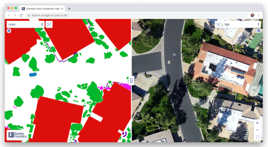 screenshot of a labeling comparison tool